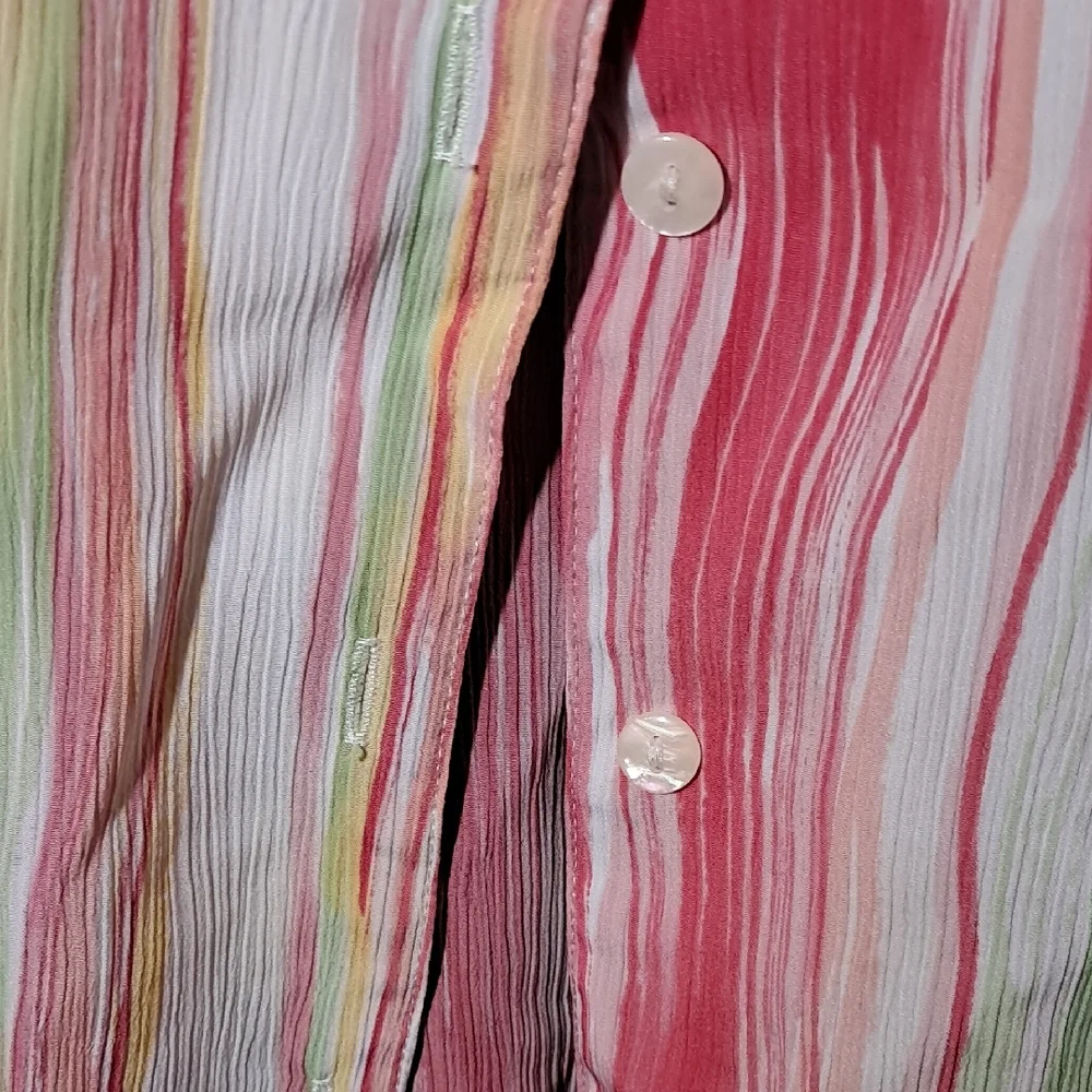 Alia Vibrant Striped Button Down Shirt - Picture 4 of 6